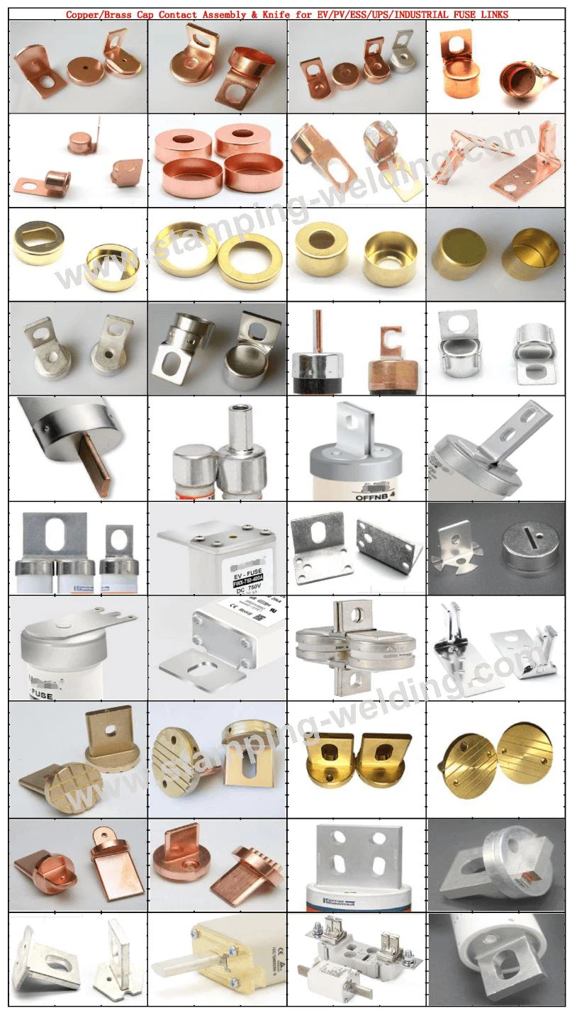 Brass Copper Contact Cap Knife for EV PV Fuses