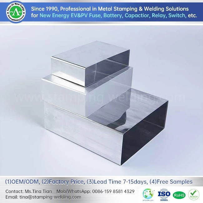 Aluminum rectangular prism battery shell