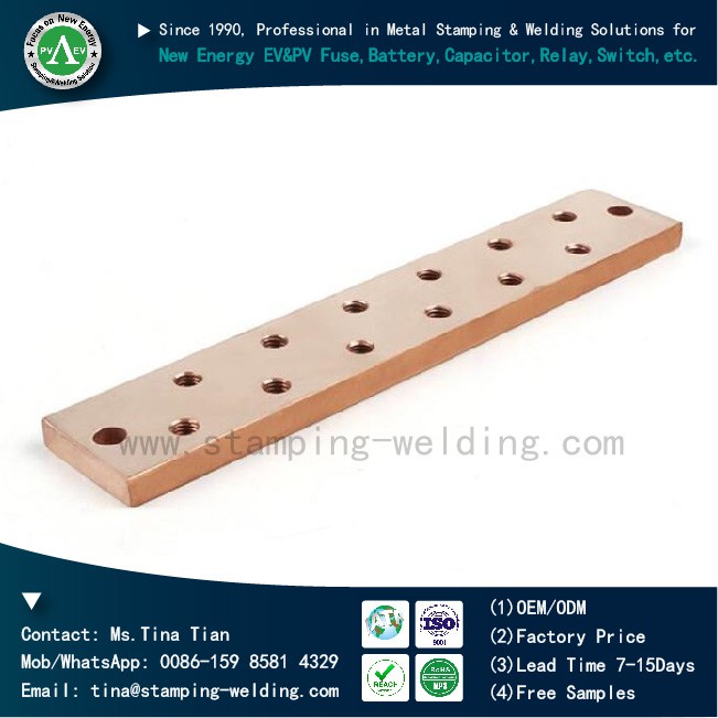 Laser cutting copper busbard ..