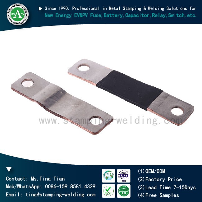 Customized Copper Busbar With Heat Shrink Sleeve Insulation