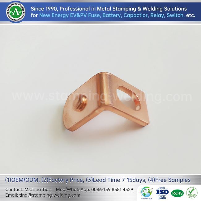 Copper L-type Fuse Outer Cap Contact Knife