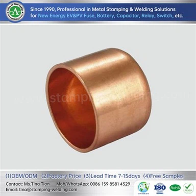 Industrial Machinery Copper End Caps Round