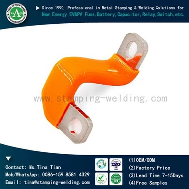 Custom PVC Dipping Nickel Plated Battery Copper Bus Bar