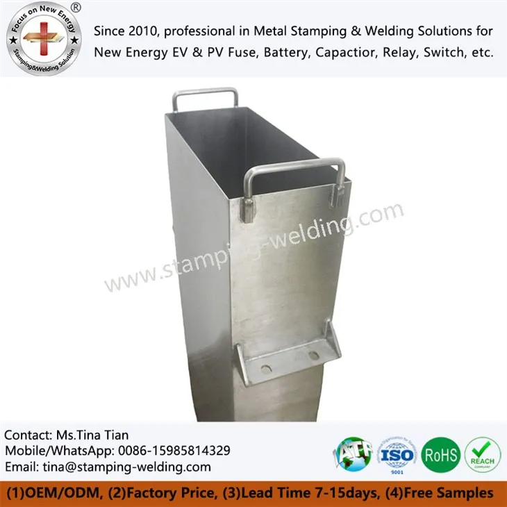 Stainless steel enclosure for power capacitor