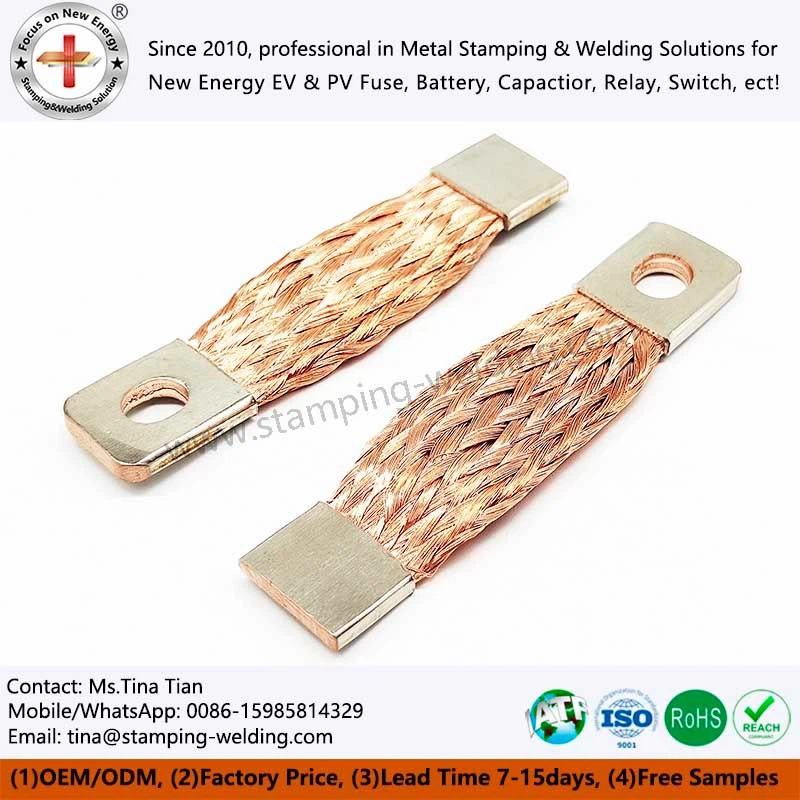 Copper braided busbars for electrical
