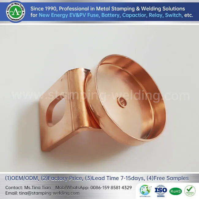 Copper Cap Contact For Electric Vehicle Fuses