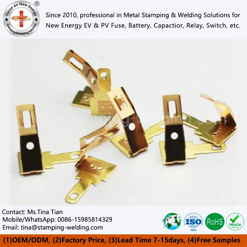 Customized brass stamping contact parts for wall socket plug
