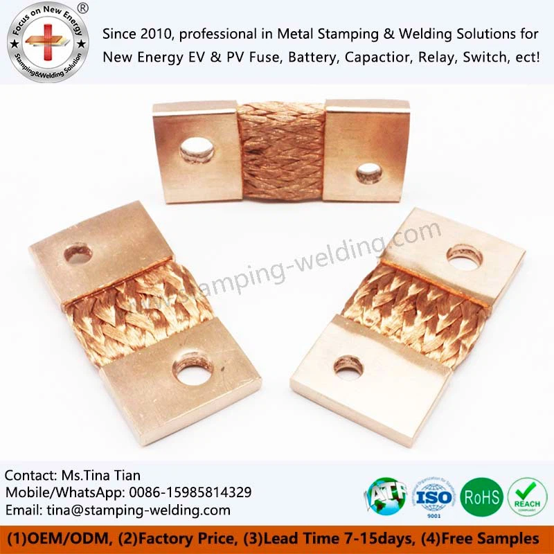 Copper braided flex connectors