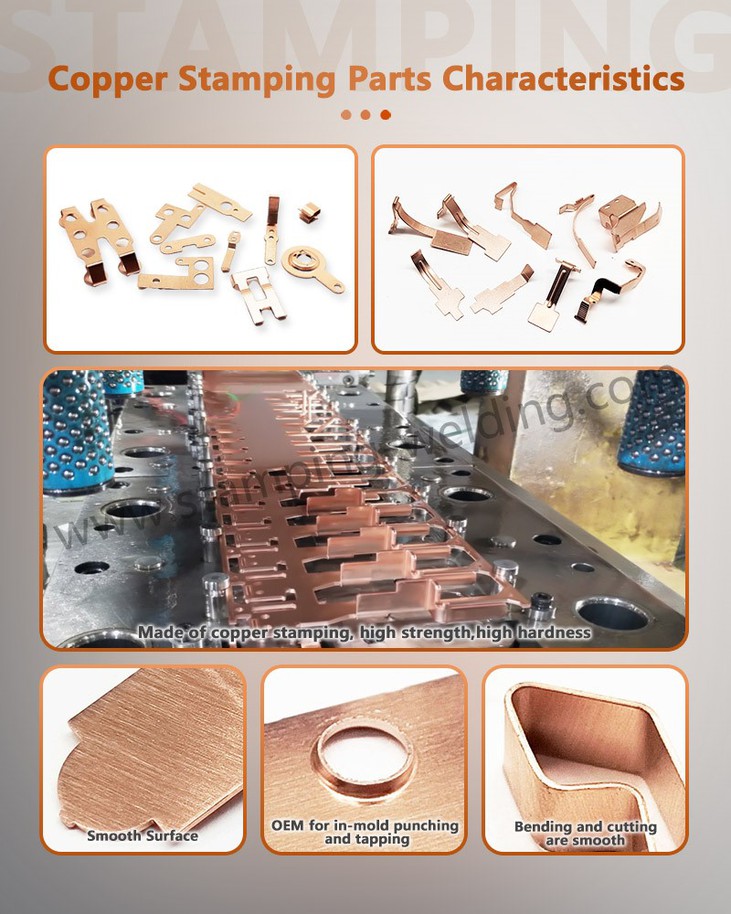OEM Factory Customized Copper Metal Stamping Parts Characteristics OEM Factory Customized Copper Metal Stamping Parts Characteristics