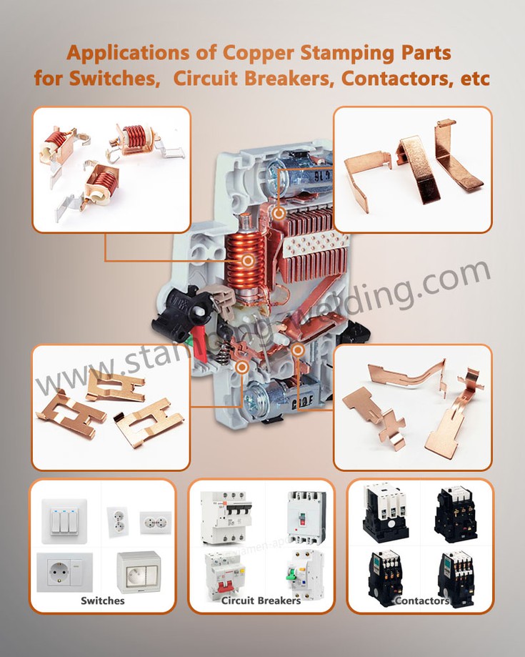 Applications of OEM Factory Customized Copper Metal Stamping Parts Applications of OEM Factory Customized Copper Metal Stamping Parts