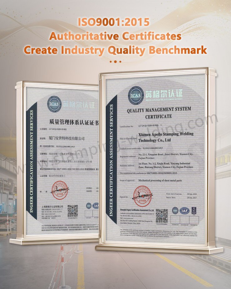 ISO9001-2015 Authoritative Certificates Create Industry Quality Benchmark of Precision metal stamping ISO9001-2015 Authoritative Certificates Create Industry Quality Benchmark of Precision metal stamping