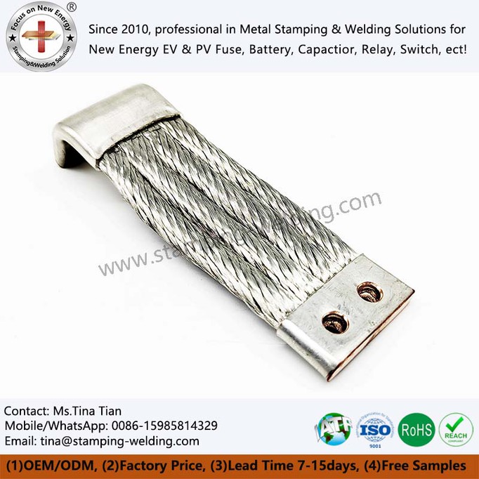 Flexible braided copper busbar Flexible braided copper busbar
