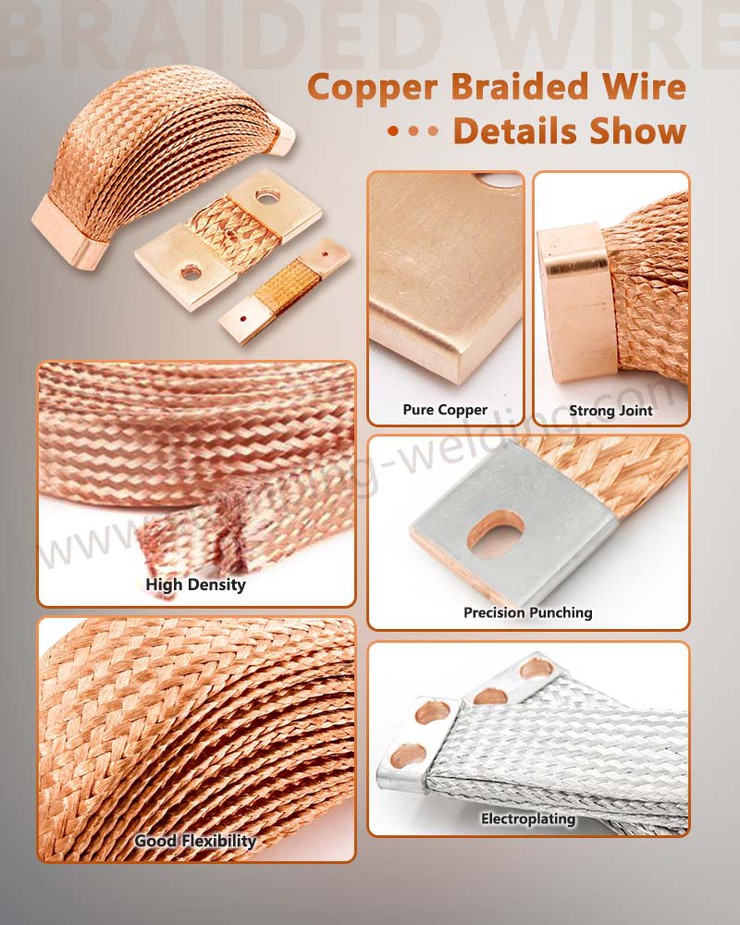 Details show of Flexible braided copper busbar Details show of Flexible braided copper busbar