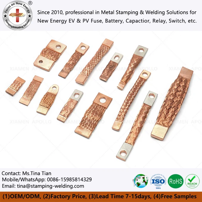 Flexible Copper Braided Busbar Connector Flexible Copper Braided Busbar Connector