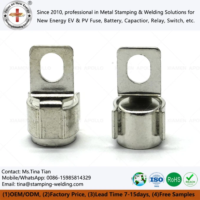 Fuse Cap and Contact Joined by Tin Brazing Fuse Cap and Contact Joined by Tin Brazing