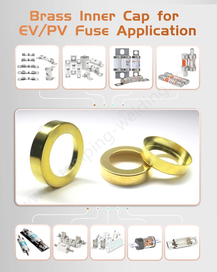 Brass Compression Cap for EVPV Fuse Application Brass Compression Cap for EVPV Fuse Application