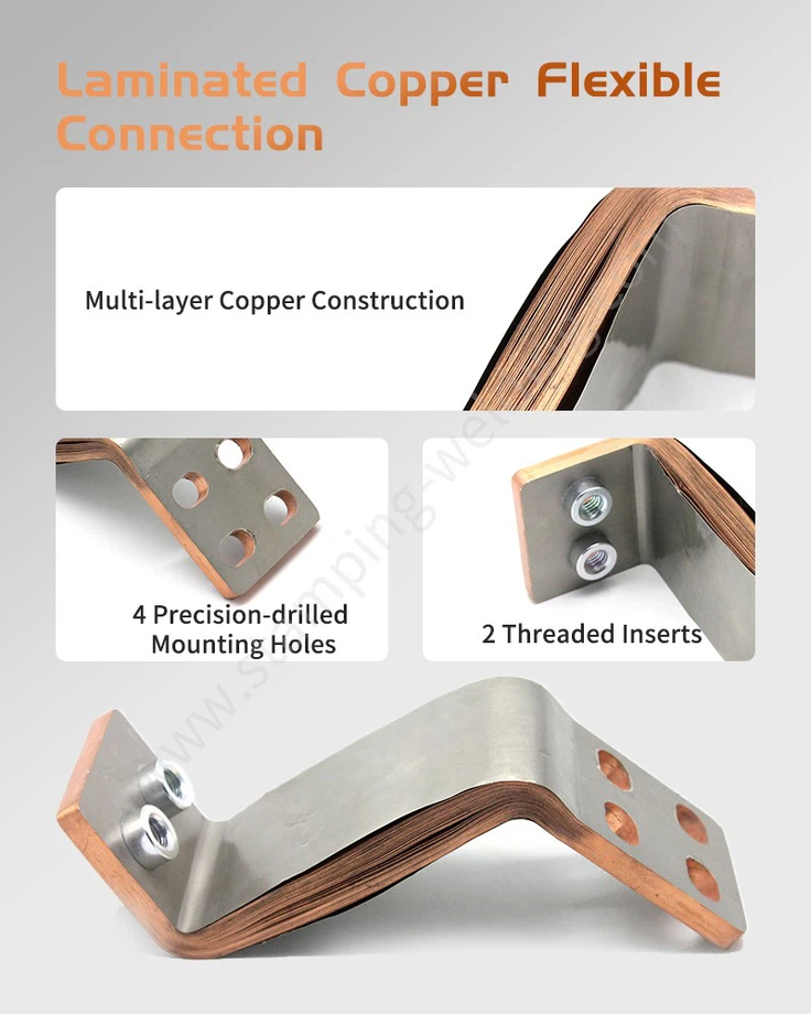 Details display of Multilayer Copper Foils Flexible BusBars Details display of Multilayer Copper Foils Flexible BusBars