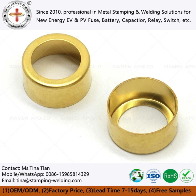 Fuse End Caps Brass Fuse End Caps Brass