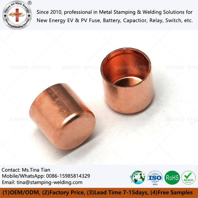 Copper End Caps Round Copper End Caps Round