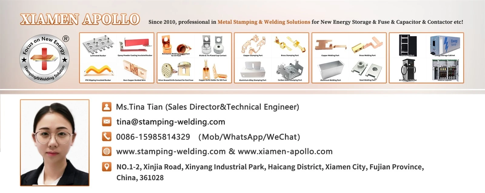 Ms Tina from Xiamen Apollo Ms Tina from Xiamen Apollo