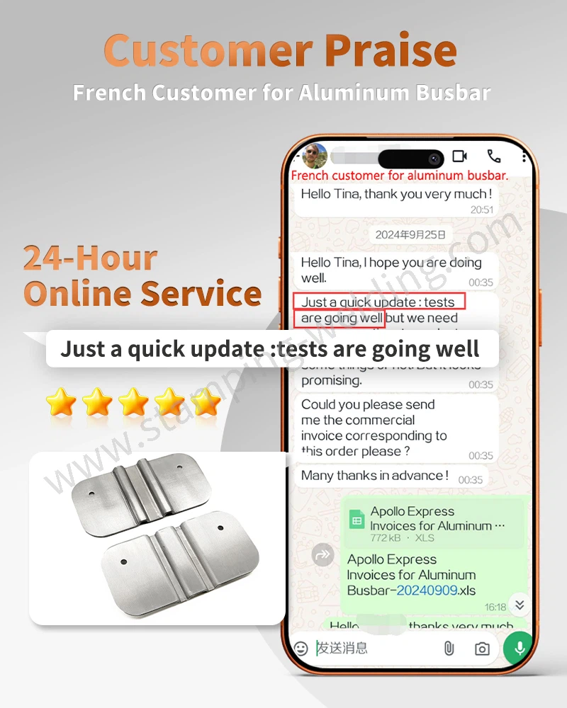 French Customer for Aluminum Busbar French Customer for Aluminum Busbar