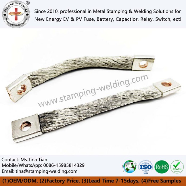 Tinned Copper Braid Wire Grounding Jumper Tinned Copper Braid Wire Grounding Jumper