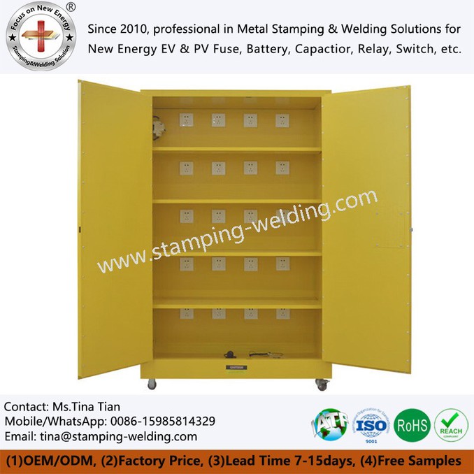 Battery charging rack Battery charging rack