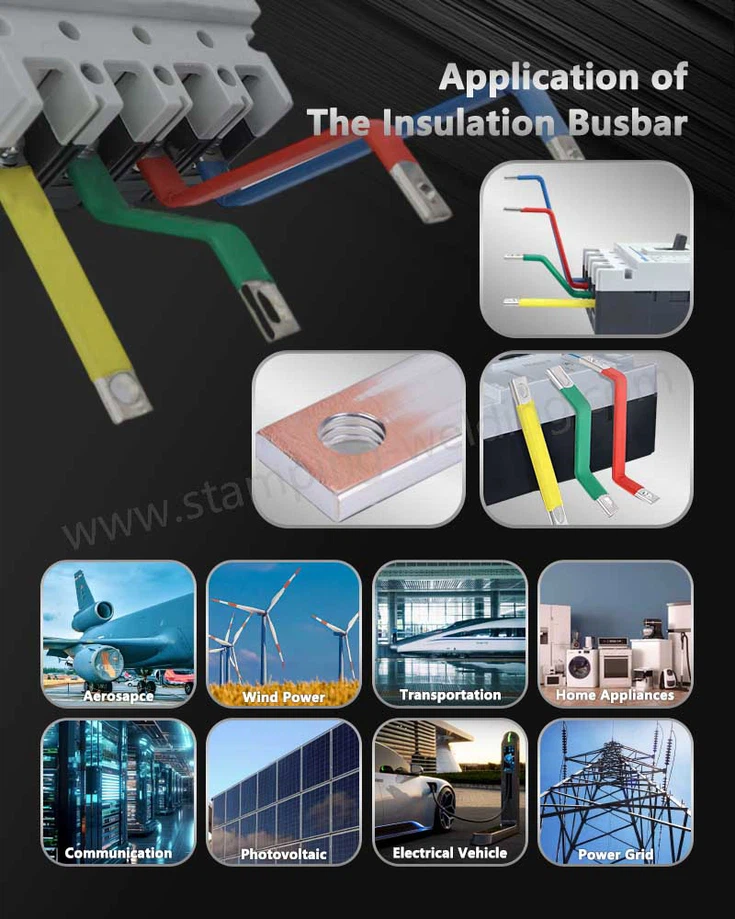 Application of Heat Shrink Tubing Insulated Busbar Application of Heat Shrink Tubing Insulated Busbar