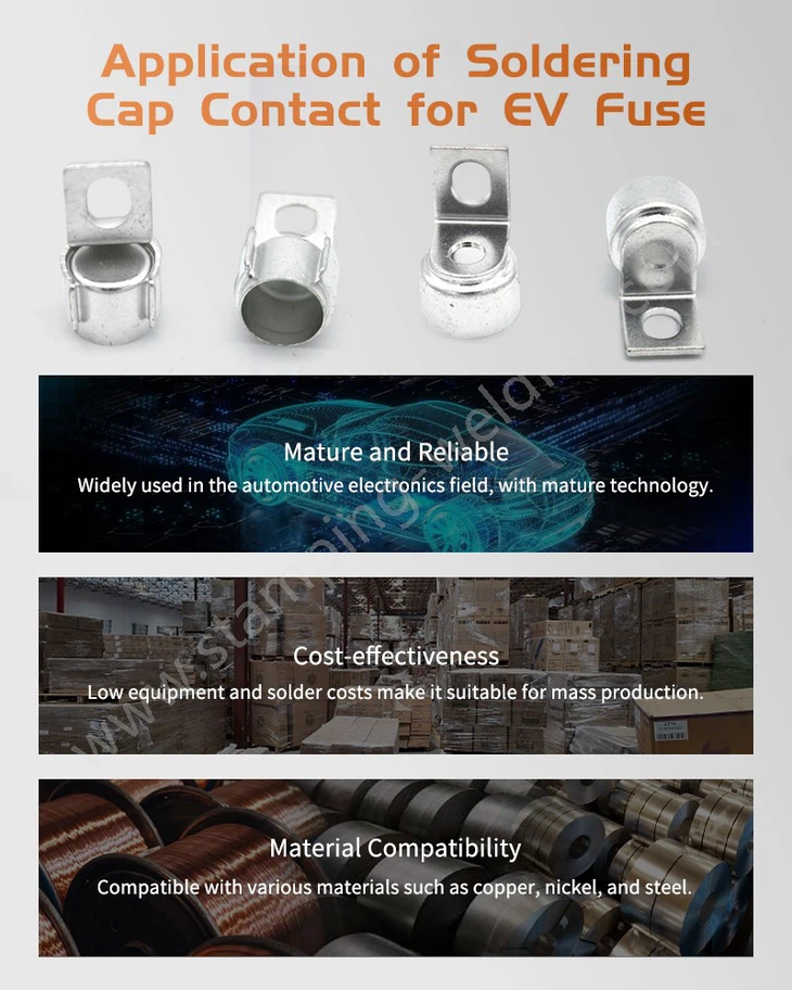 Application of Metal Copper End Cap for EV Fuse Application of Metal Copper End Cap for EV Fuse