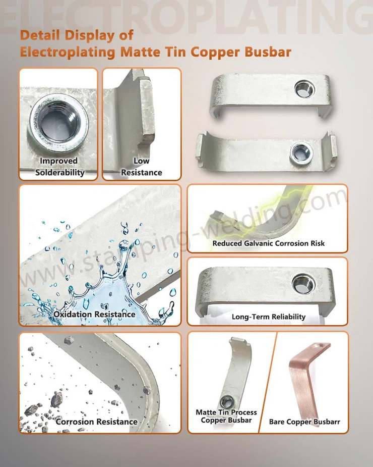 Details display of HDHC tinned copper busbar Details display of HDHC tinned copper busbar