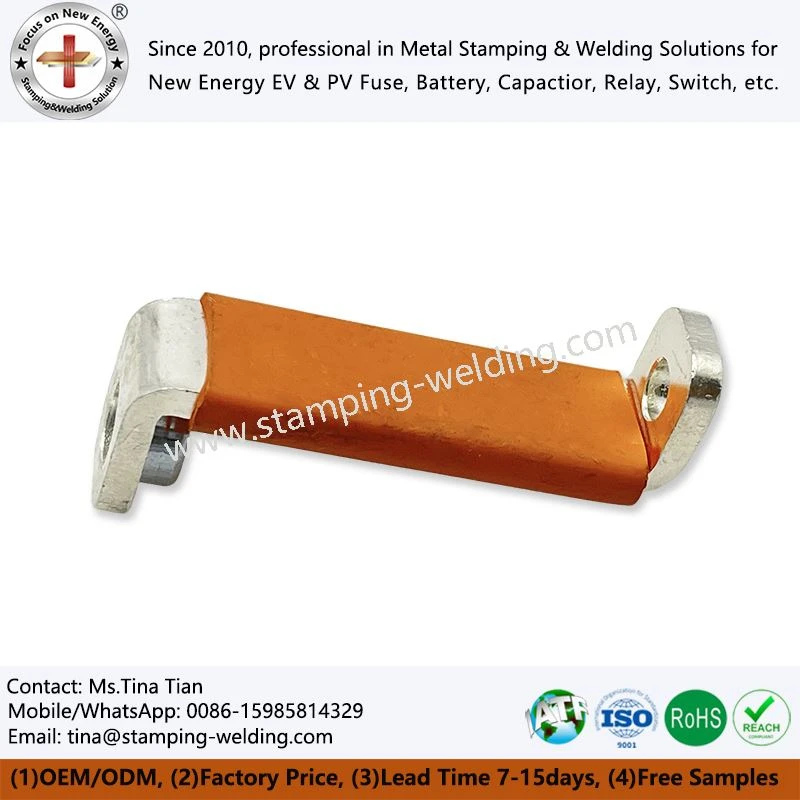 Pure Solid Copper Busbar With Heat Shrink Tubing