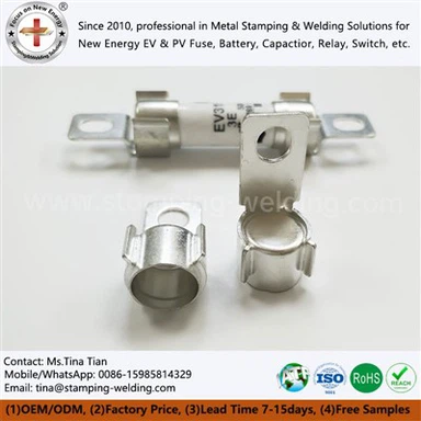 Copper Cap And Contact For Electric Vehicle Fuse